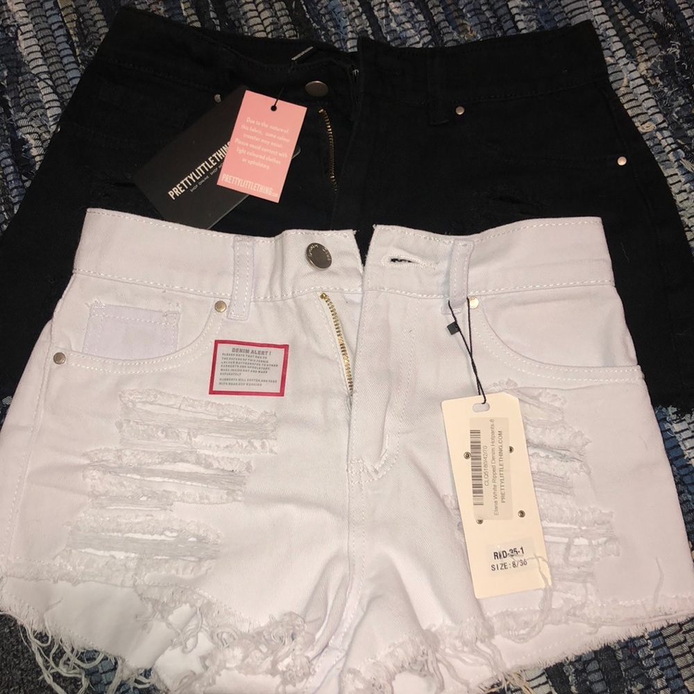 PLT denim short shorts
